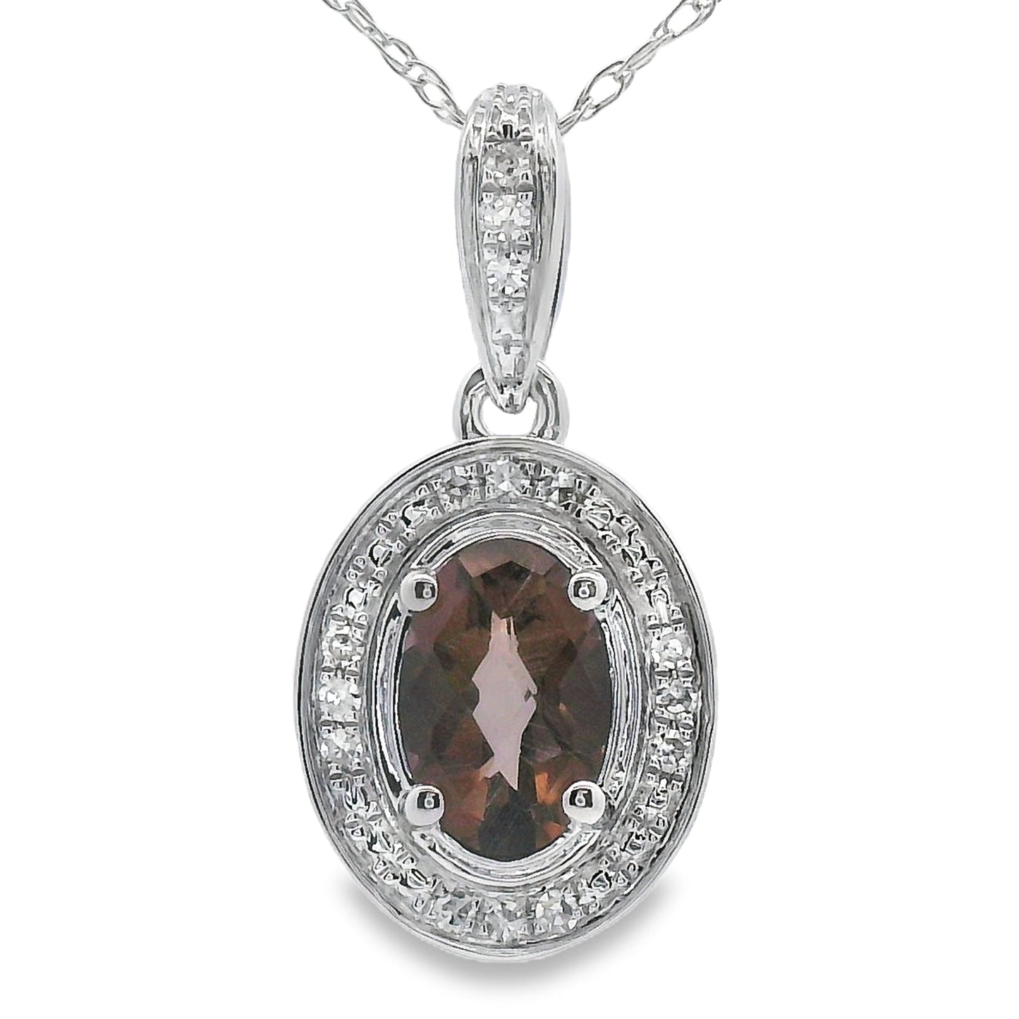 .42ct Quartz Diamond Fashion Pendants 10KT White Gold Bids.com