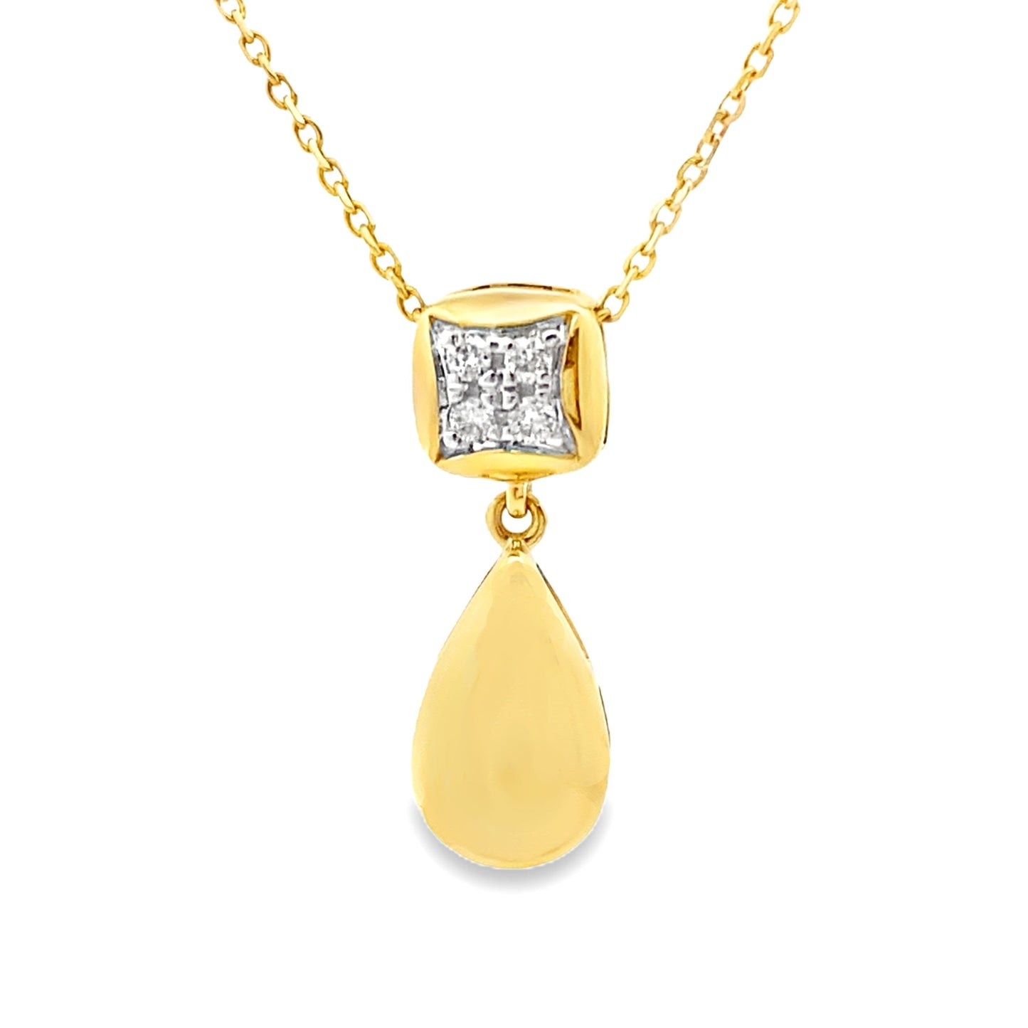 Natural .04ct Diamond Fashion Pendants 10KT Yellow Gold Bids.com