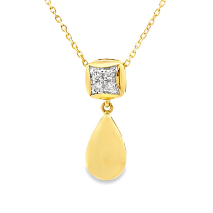 Natural .04ct Diamond Fashion Pendants 10KT Yellow Gold Bids.com