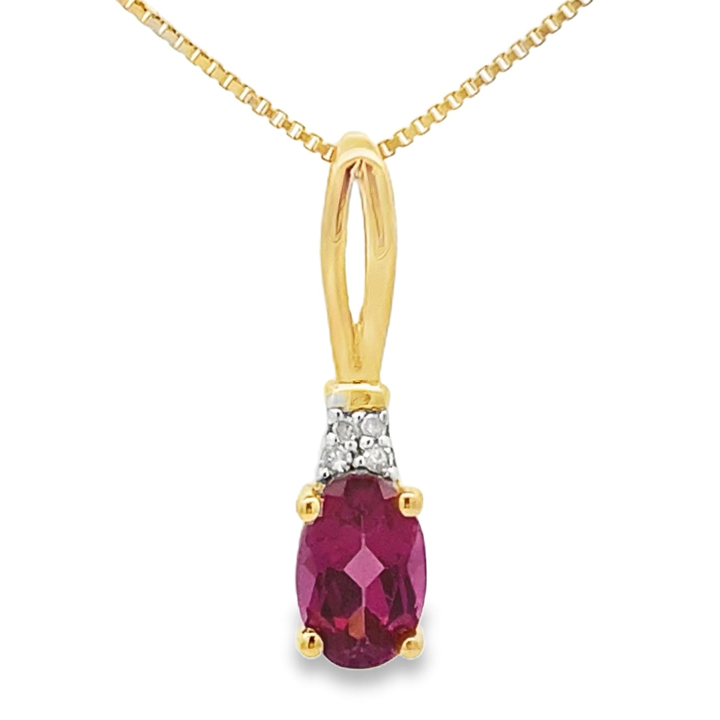 Rhodolite Garnet Fashion Pendants 10KT Yellow Gold Bids.com