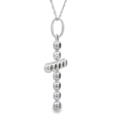 .31ct Diamond Cross Religious Pendant 14KT White Gold Bids.com