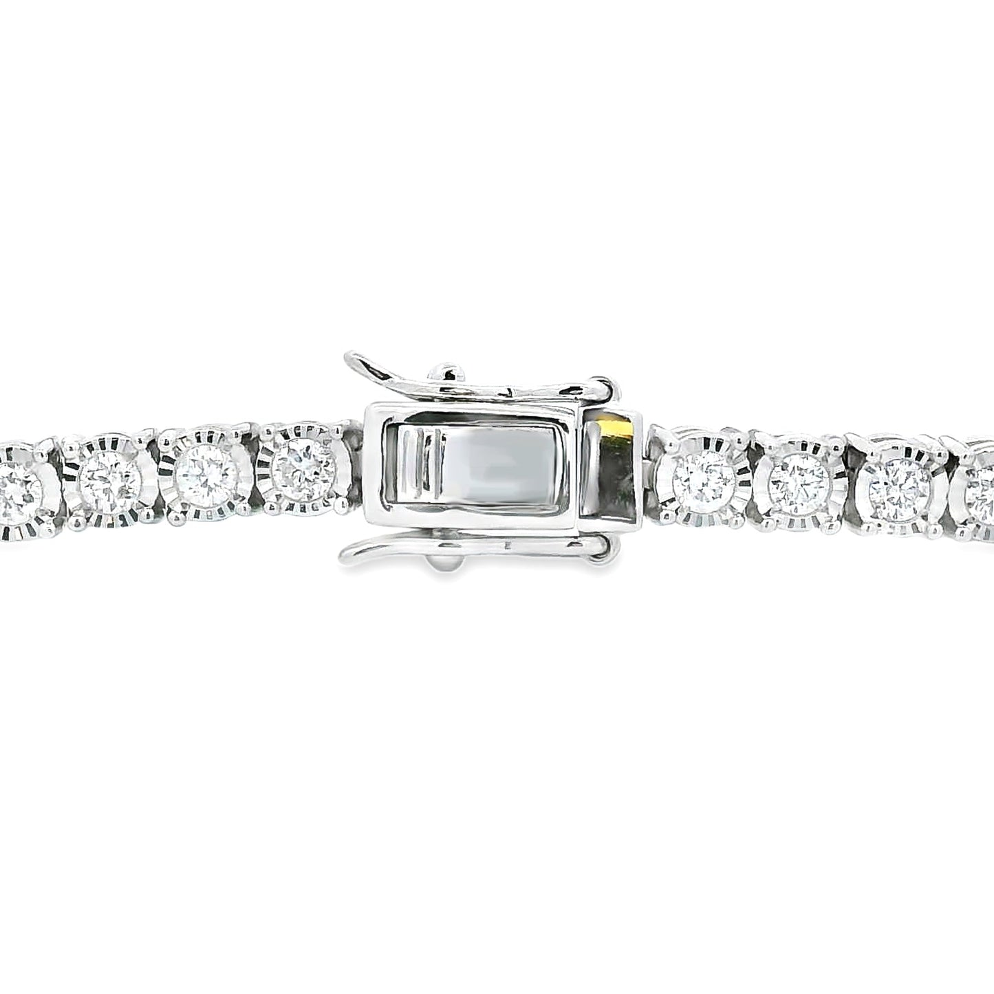 Lab Grown Diamond Tennis Bracelet Sterling Silver Bids.com