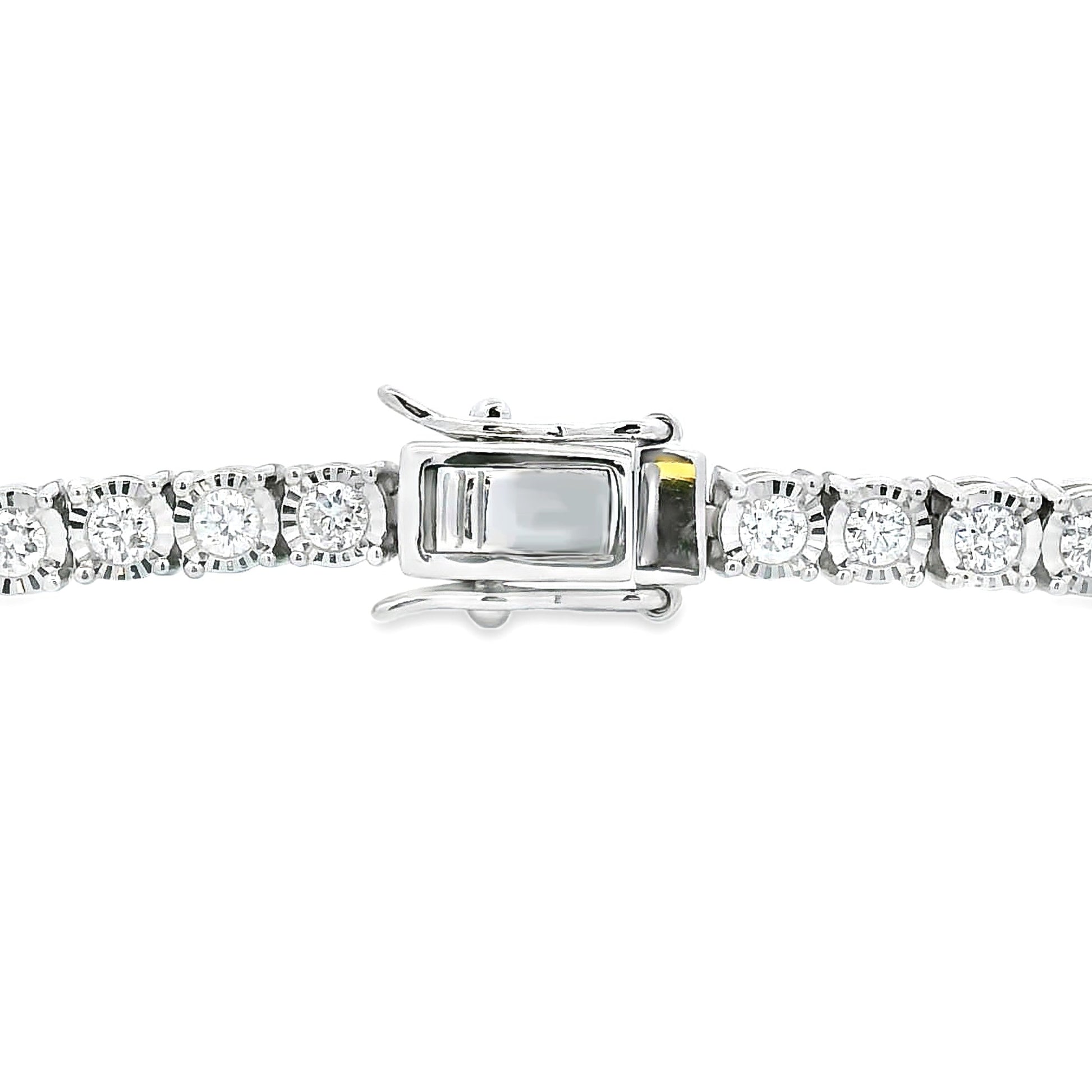 Lab Grown Diamond Tennis Bracelet Sterling Silver Bids.com