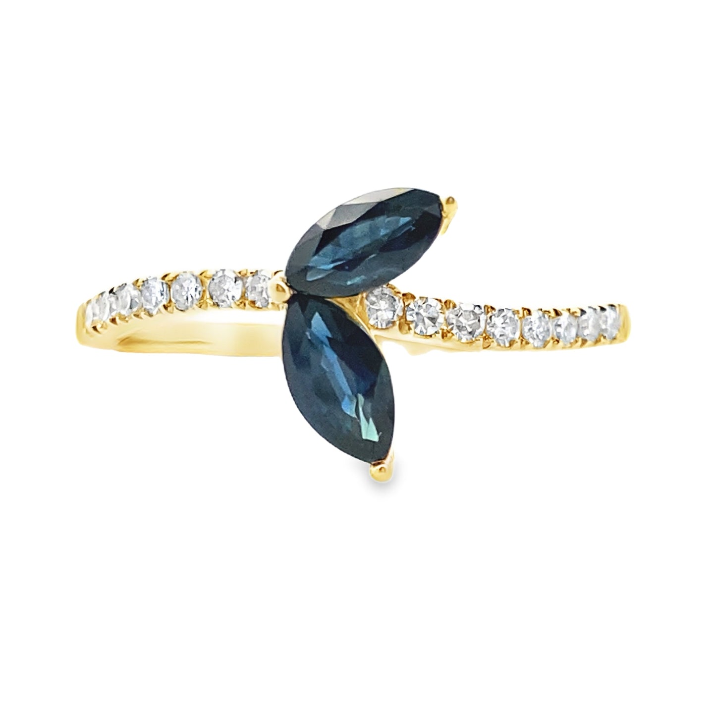 Natural .36ct Sapphire Diamond Ring 14KT Yellow Gold Bids.com