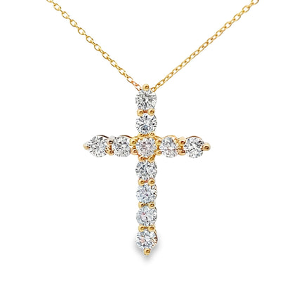 .56ct Diamond Cross Religious Pendant 14KT Yellow Gold Bids.com