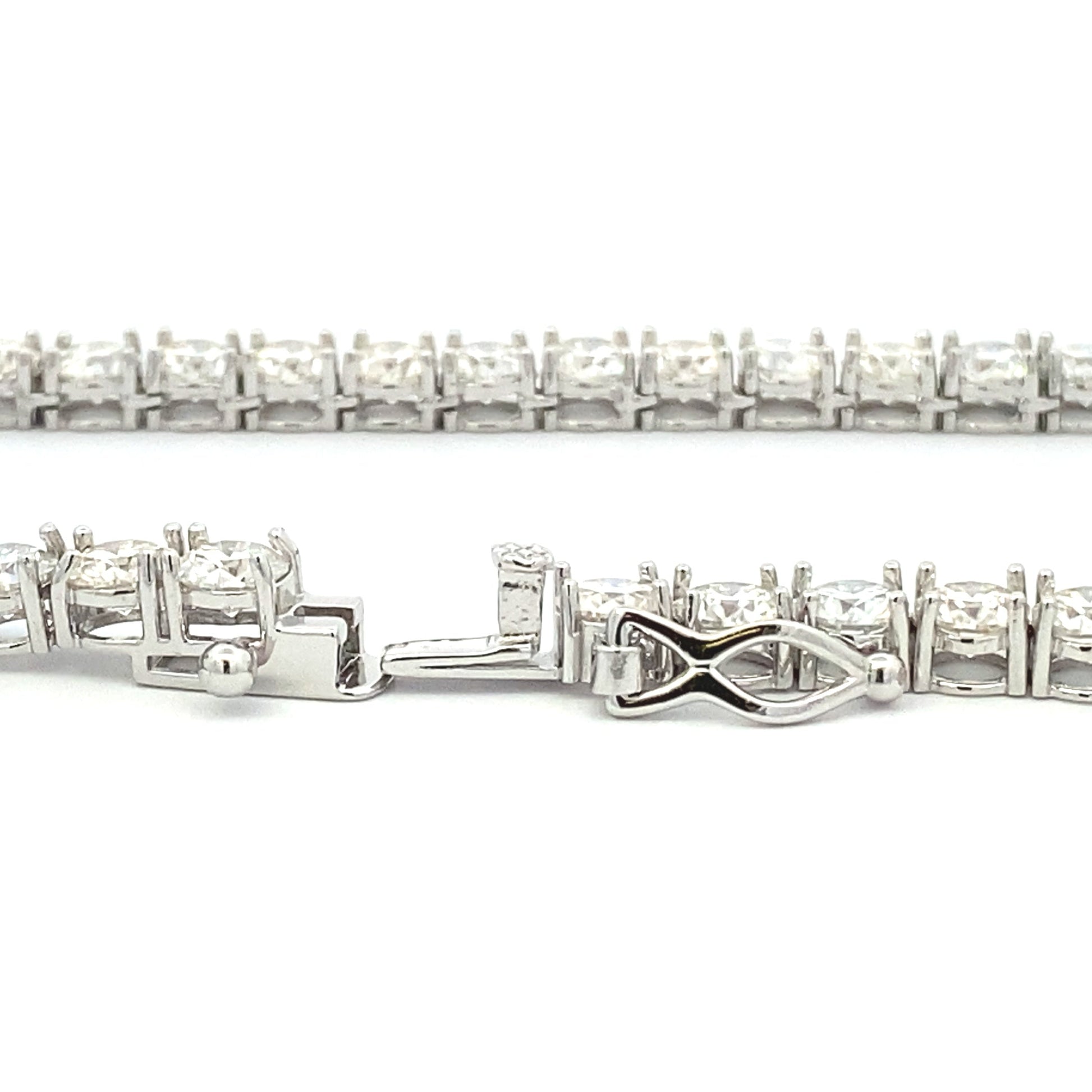 45.00ct Moissanite Tennis Necklace Sterling Silver Bids.com