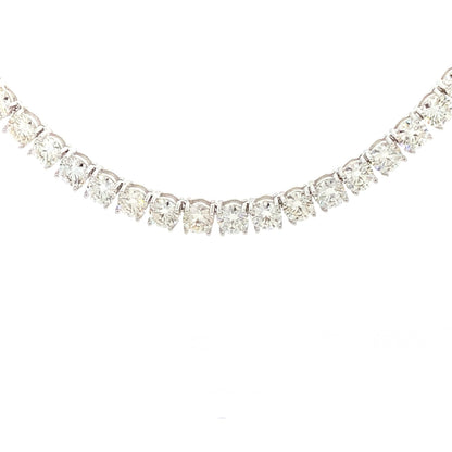 45.00ct Moissanite Tennis Necklace Sterling Silver Bids.com