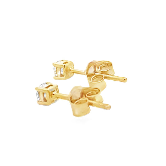 .25ct Lab Grown Diamond Stud Earrings 14KT Yellow Gold Bids.com