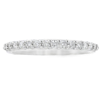 Genuine .25ct Diamond Wedding Band Ring 14KT White Gold Bids.com