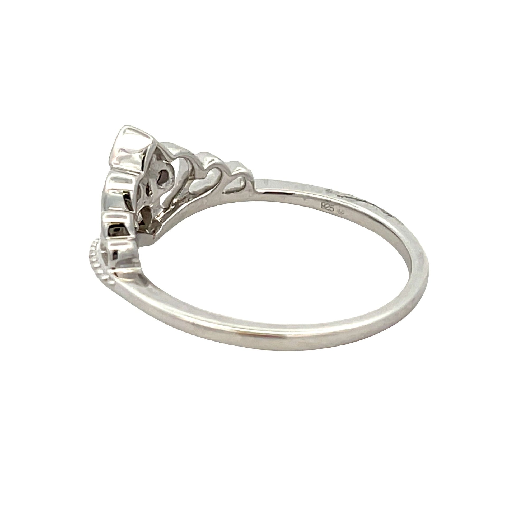 Genuine .17ct Diamond Ring Sterling Silver Bids.com