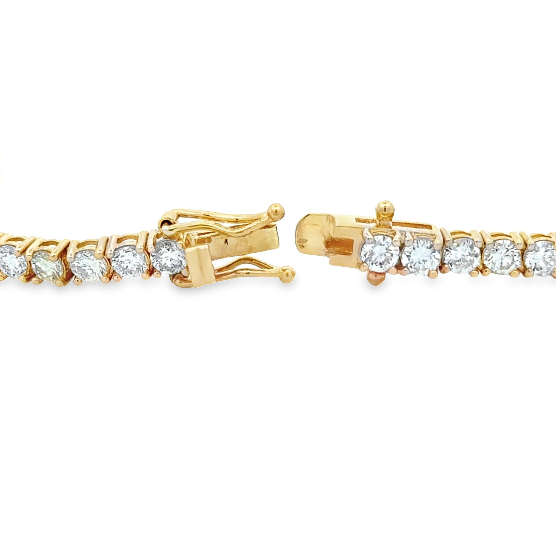 Natural 5.50ct Diamond Tennis Bracelet 18KT Yellow Gold Bids.com