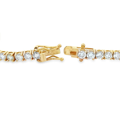 Natural 5.50ct Diamond Tennis Bracelet 18KT Yellow Gold Bids.com