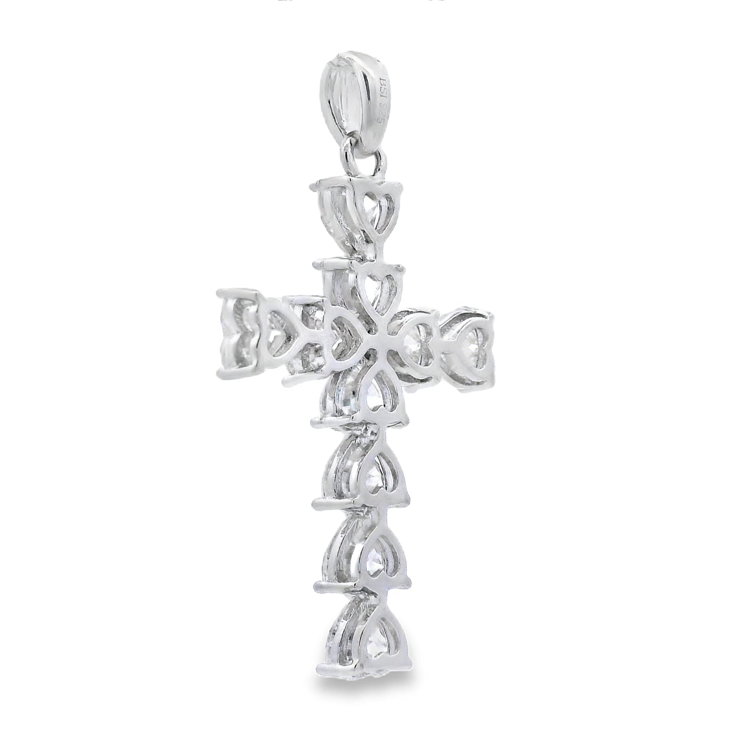 Moissanite Cross Religious Pendant Sterling Silver Bids.com