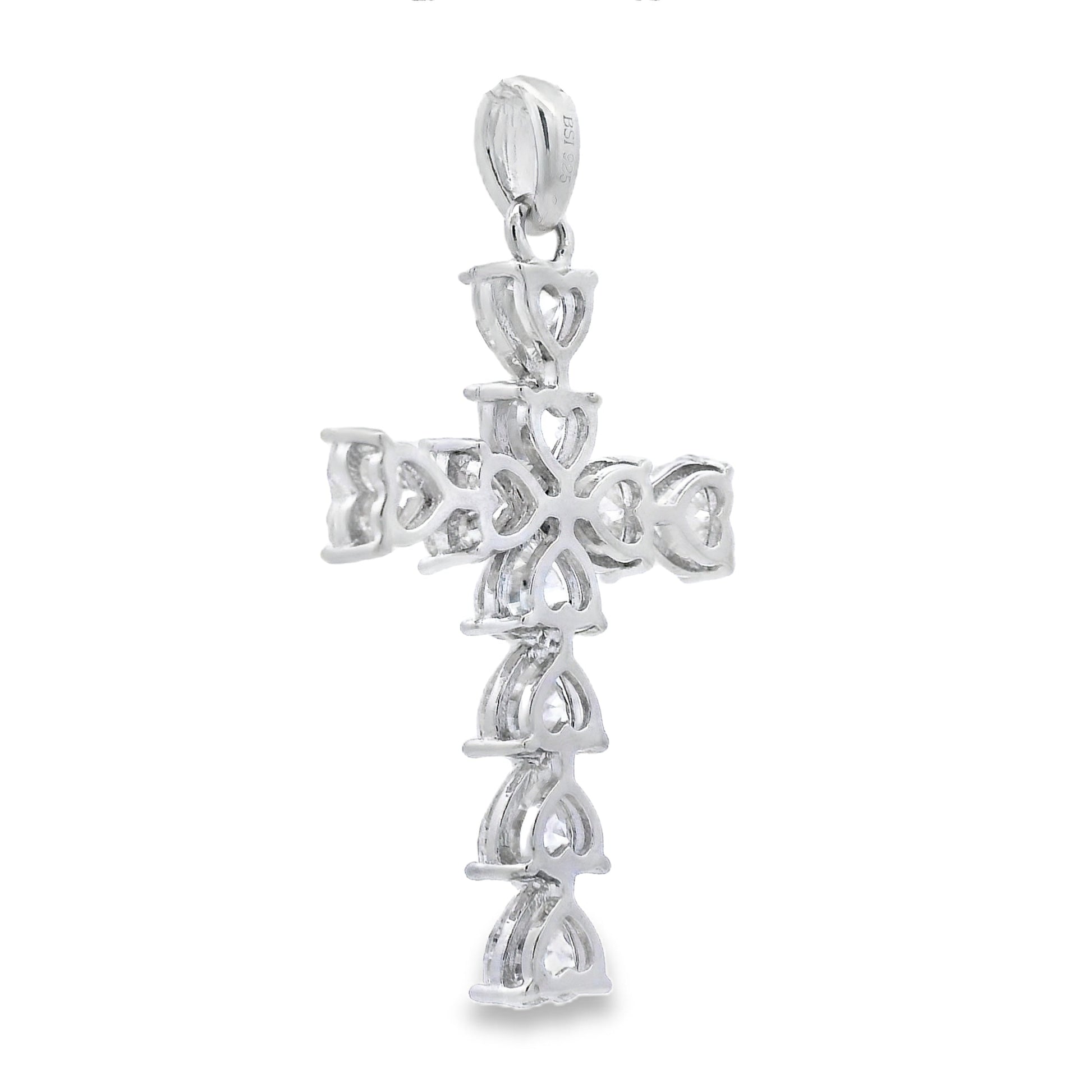 Moissanite Cross Religious Pendant Sterling Silver Bids.com