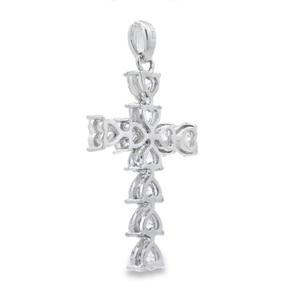 Moissanite Cross Religious Pendant Sterling Silver Bids.com