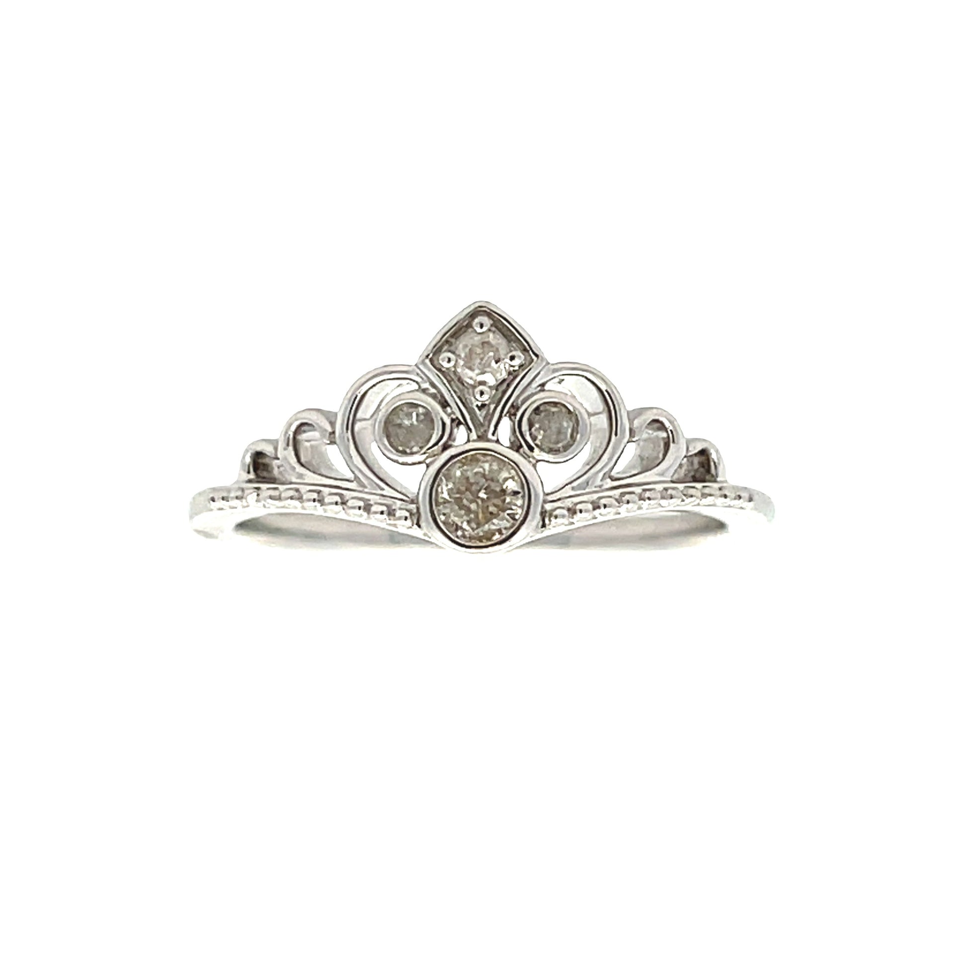 Genuine .17ct Diamond Ring Sterling Silver Bids.com
