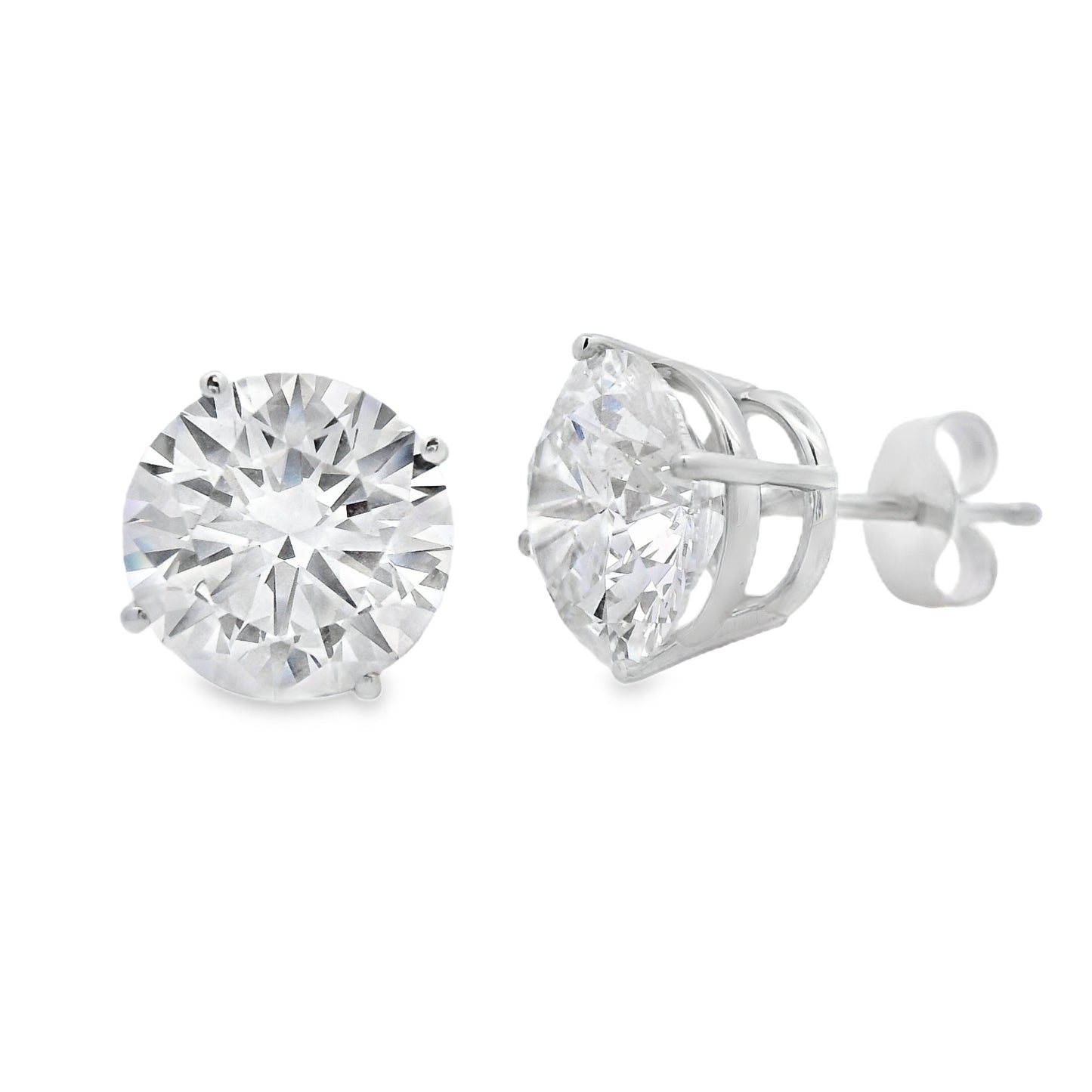 4.00ct Lab Grown Diamond Stud Earrings 14KT White Gold Bids.com