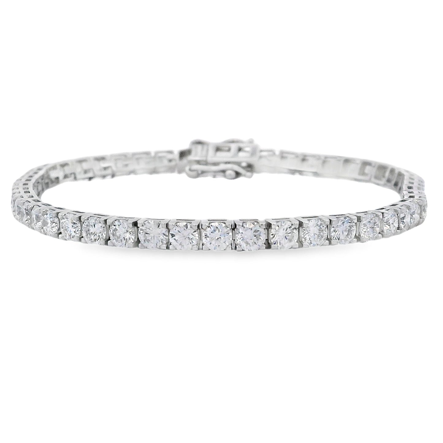 Lab Grown Diamond Tennis Bracelet Sterling Silver Bids.com