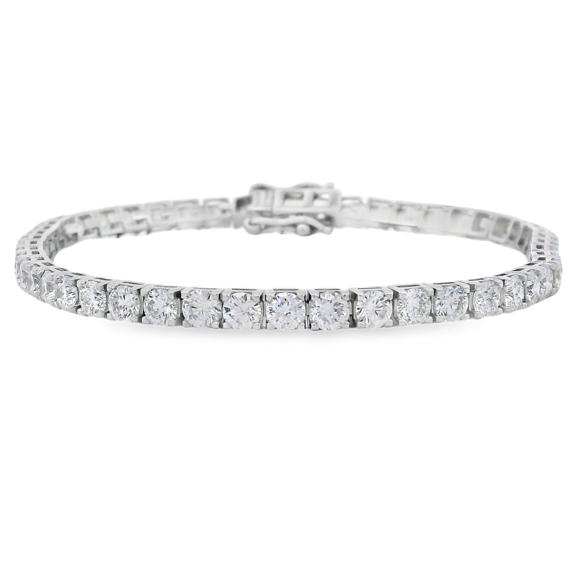 Lab Grown Diamond Tennis Bracelet Sterling Silver Bids.com