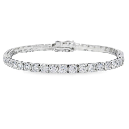 Lab Grown Diamond Tennis Bracelet Sterling Silver Bids.com