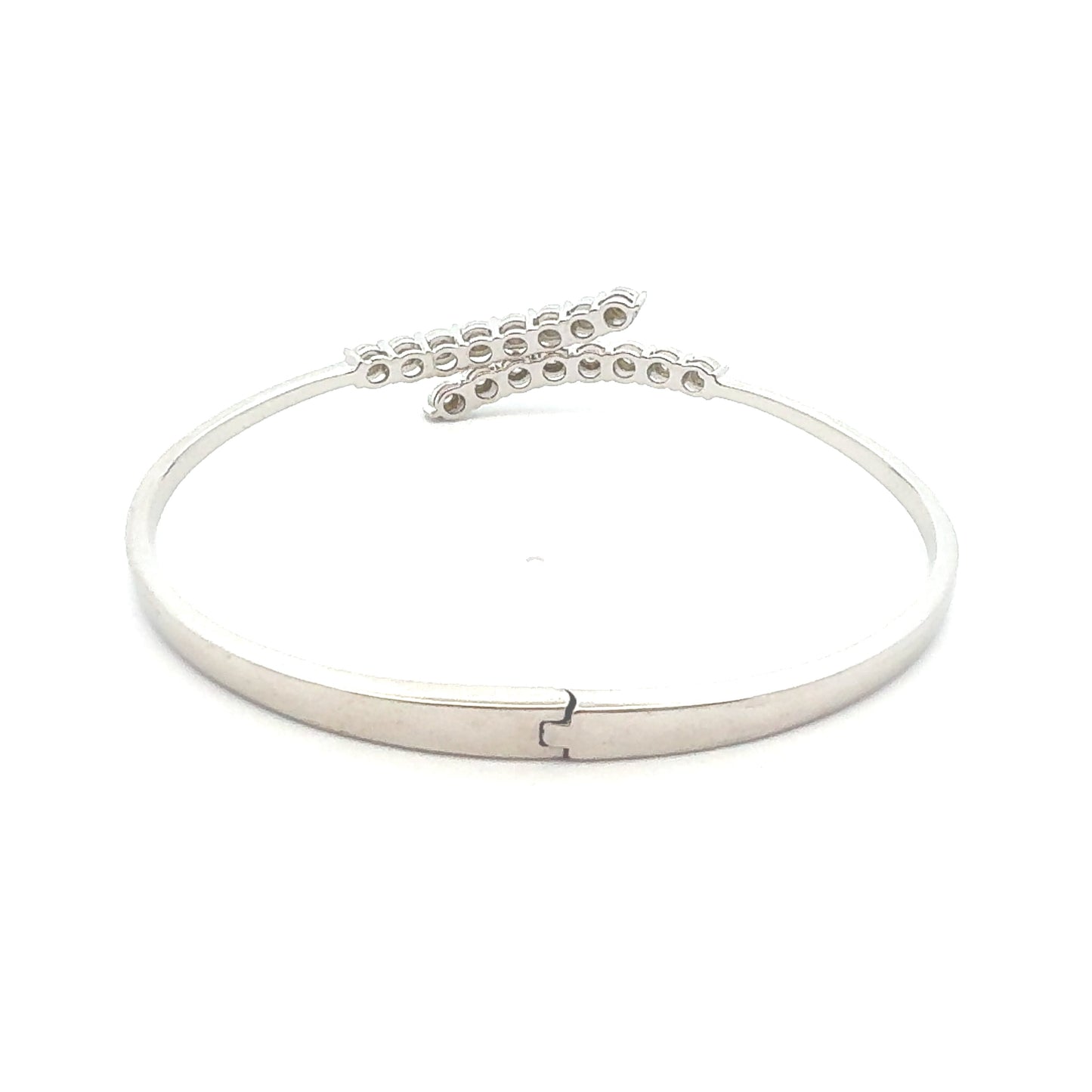 Genuine .25ct Diamond Bangle Bracelet Sterling Silver Bids.com