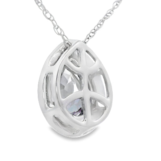 Mystic Fire Topaz Fashion Pendants 10KT White Gold Bids.com