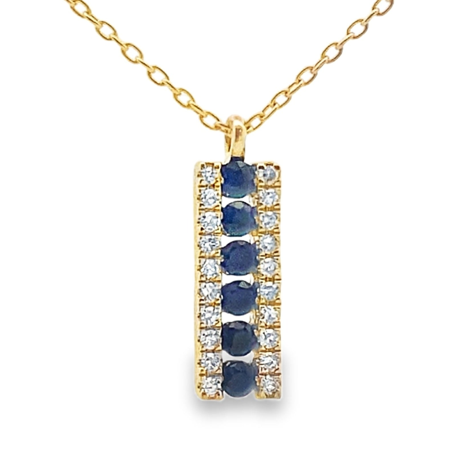 Sapphire Diamond Fashion Pendants 14KT Yellow Gold Bids.com