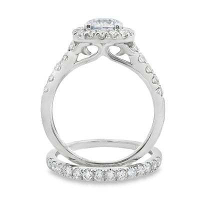 Lab Grown Diamond Engagement Ring Set 10KT White Gold Bids.com
