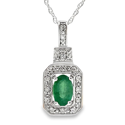 .57ct Emerald Diamond Fashion Pendants 10KT White Gold Bids.com