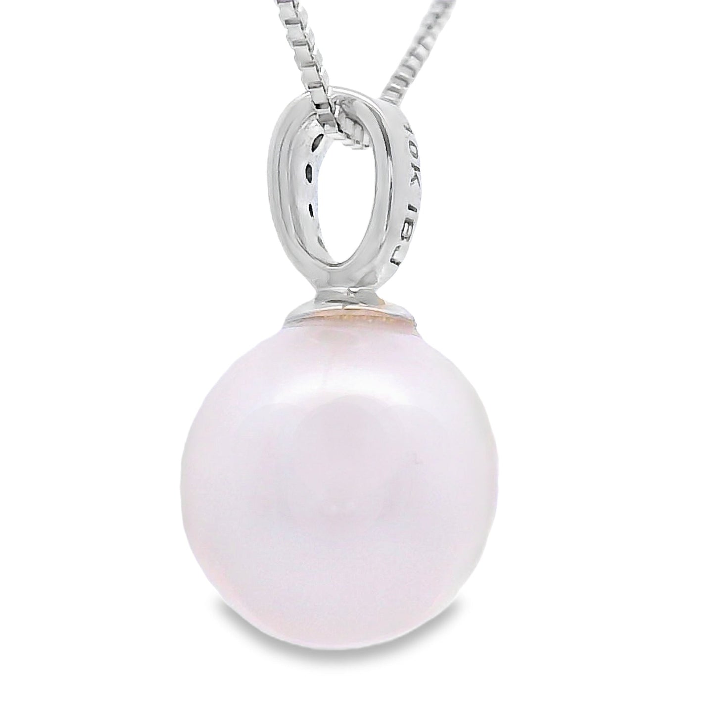 .01ct Pearl Diamond Fashion Pendants 10KT White Gold Bids.com