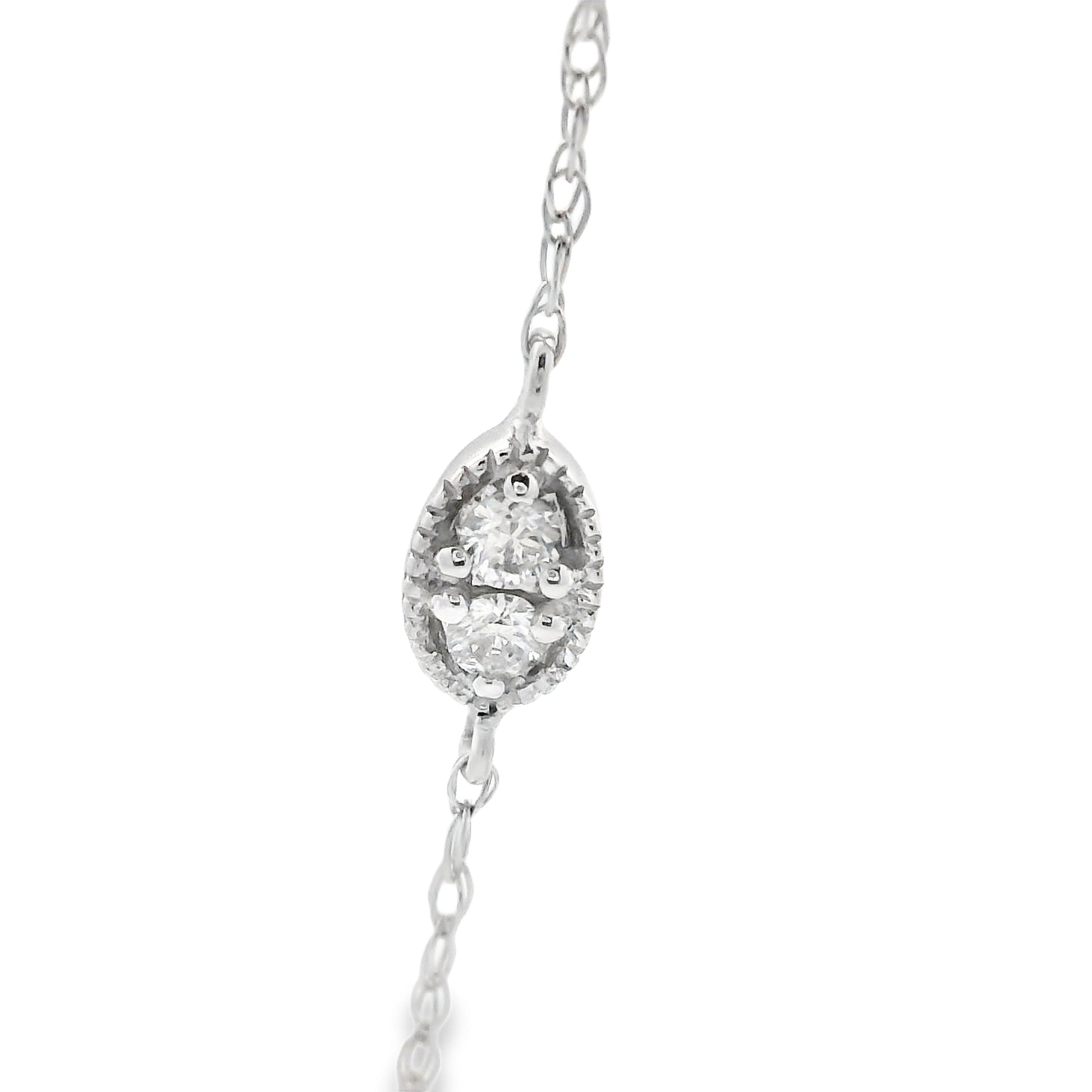 Natural .35ct Diamond Fashion Pendants 14KT White Gold Bids.com