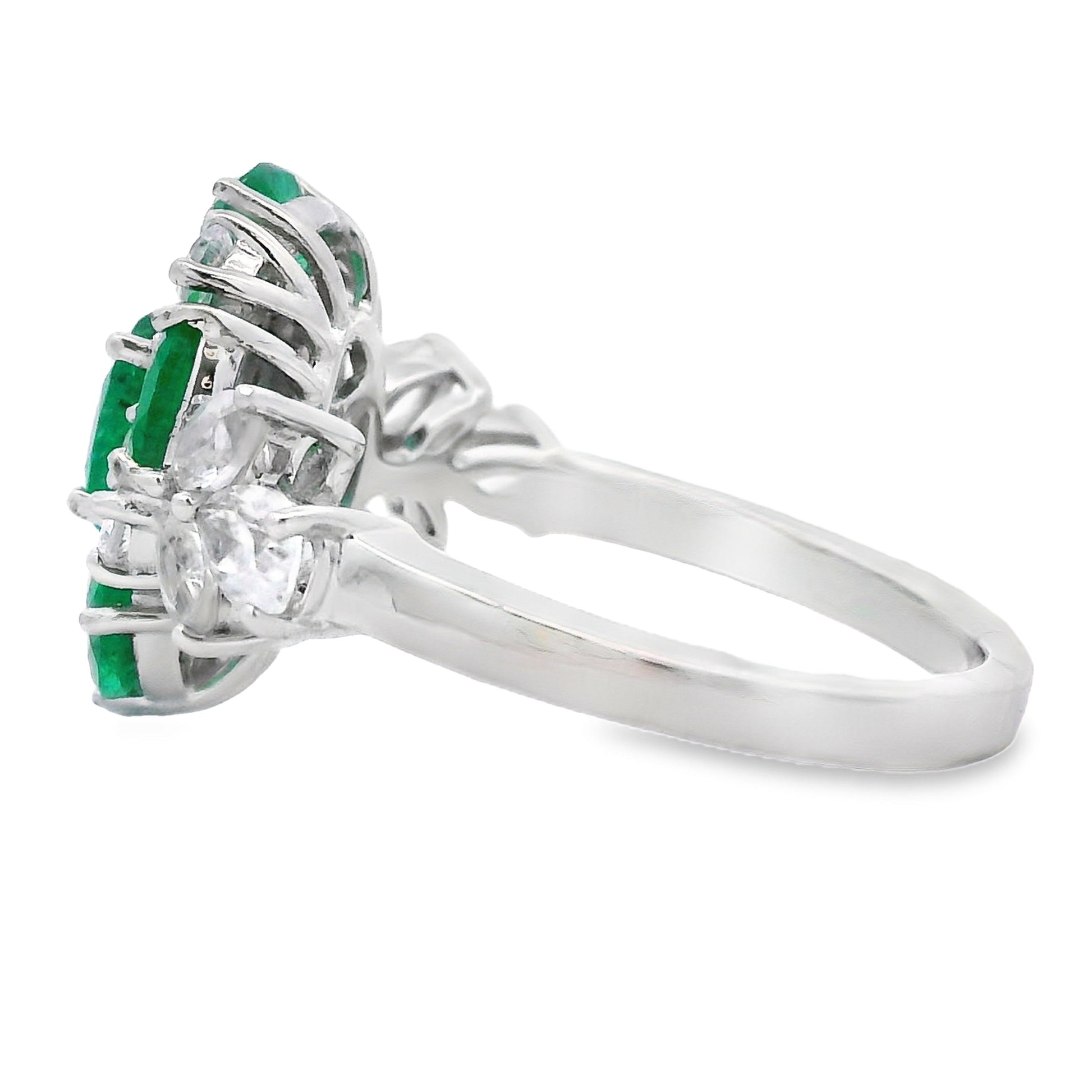 Natural 2.98ct Emerald Zircon Ring Sterling Silver Bids.com