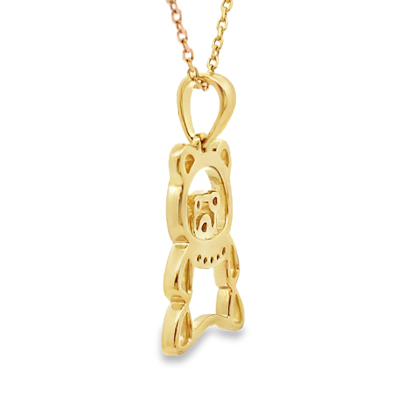 Genuine .03ct Diamond Animal Pendant 10KT Yellow Gold Bids.com