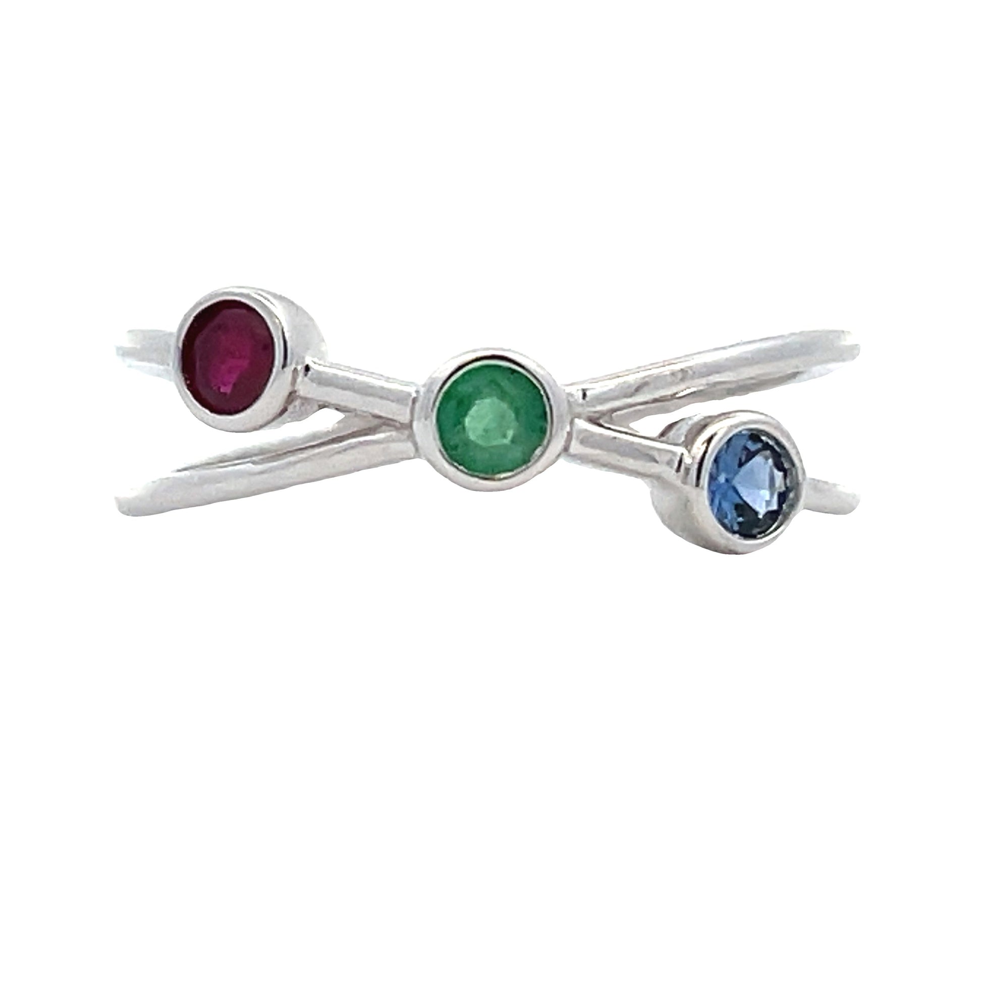 Genuine .31ct Sapphire Ruby Ring 14KT White Gold Bids.com