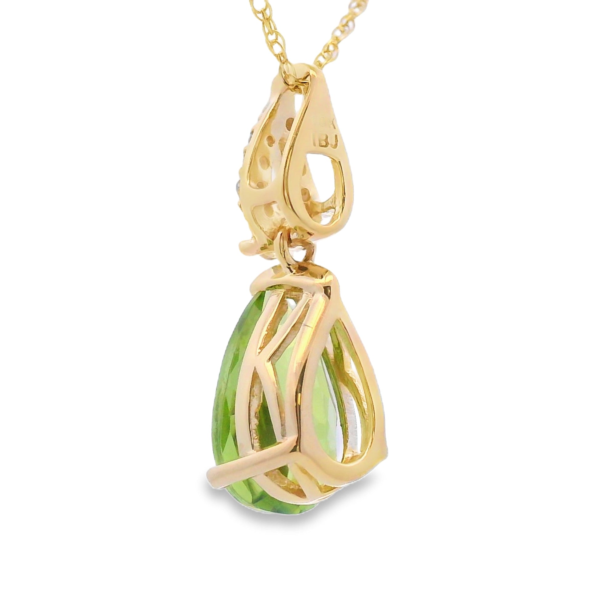 Peridot Diamond Fashion Pendants 10KT Yellow Gold Bids.com