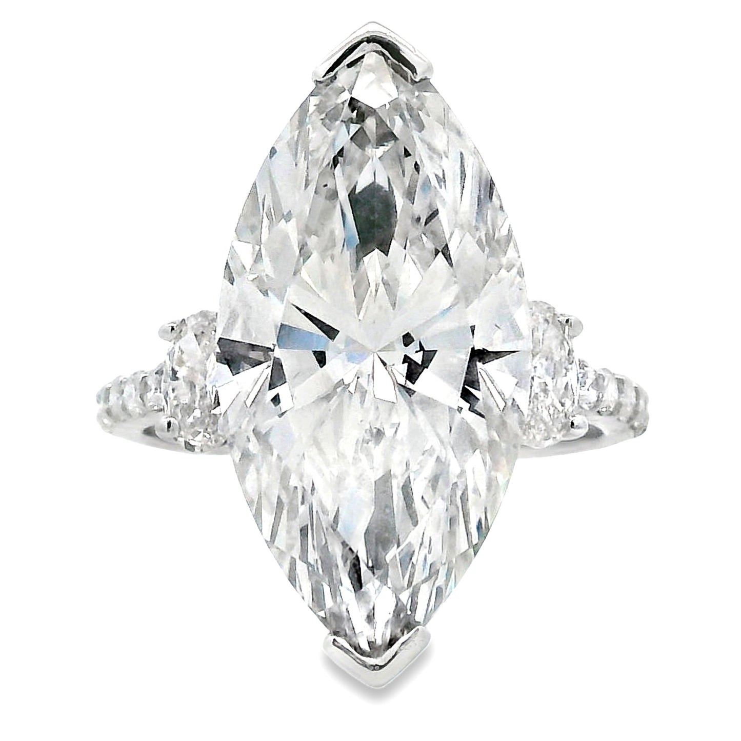 9.85ct Lab Grown Diamond Eng Only 14KT White Gold Bids.com