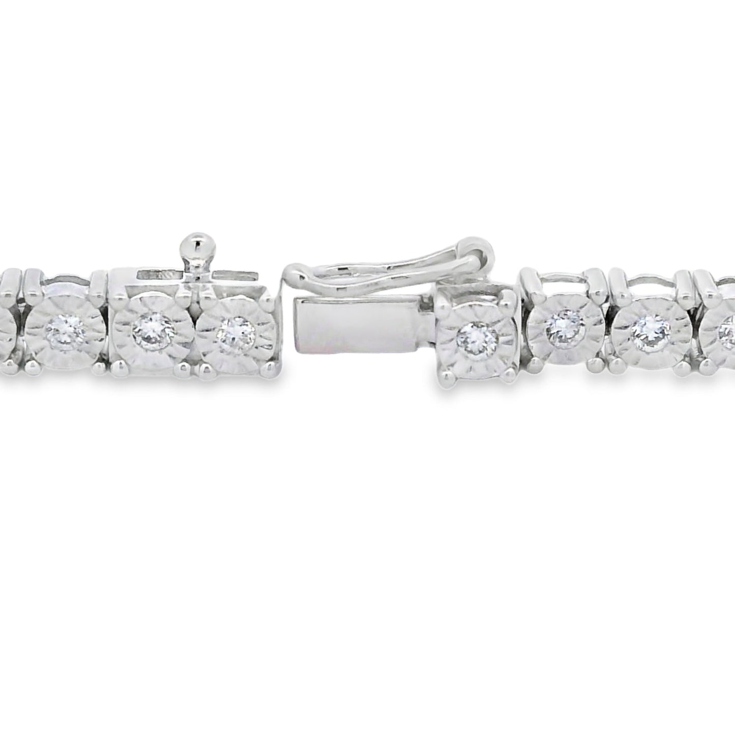 Lab Grown Diamond Tennis Bracelet Sterling Silver Bids.com