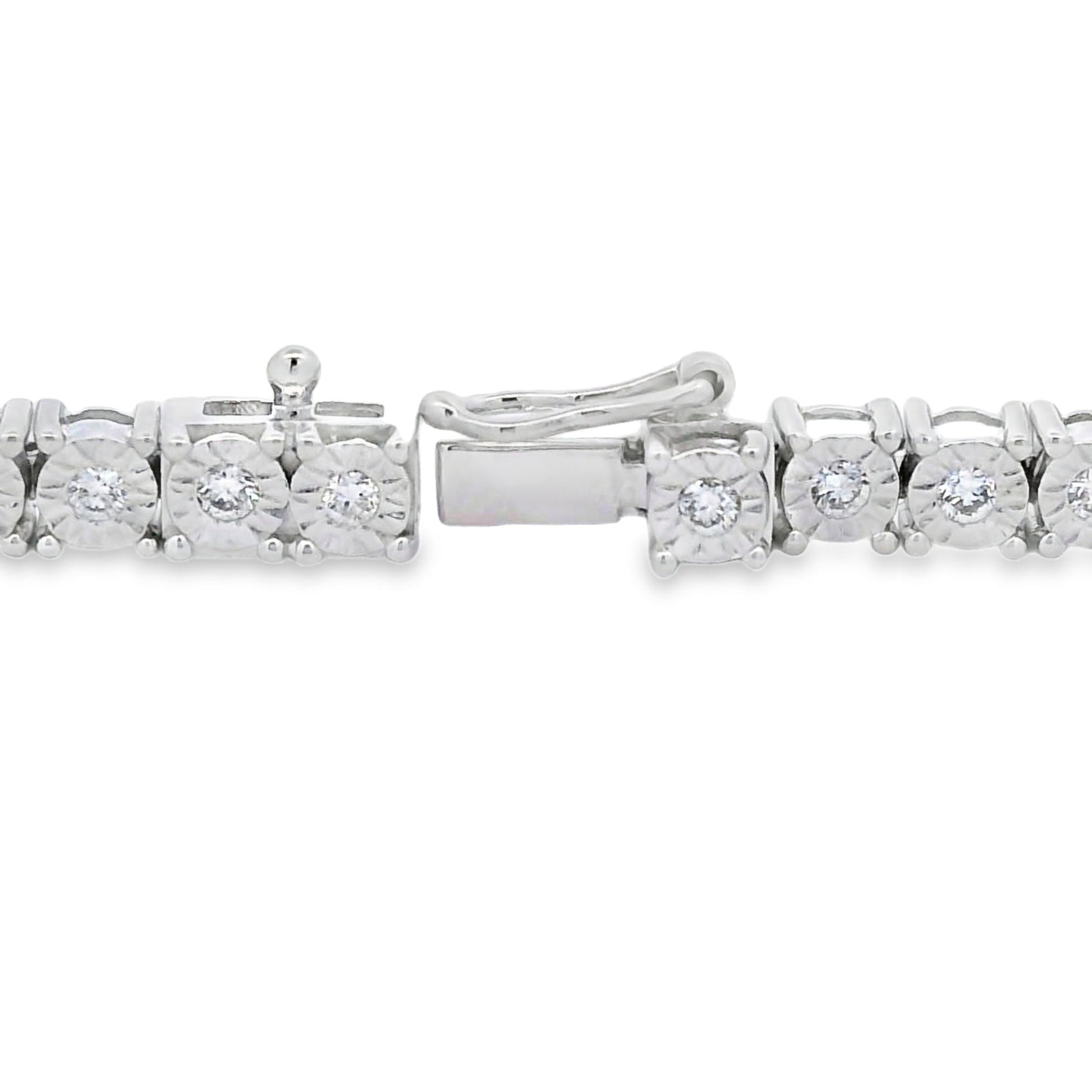 Lab Grown Diamond Tennis Bracelet Sterling Silver Bids.com
