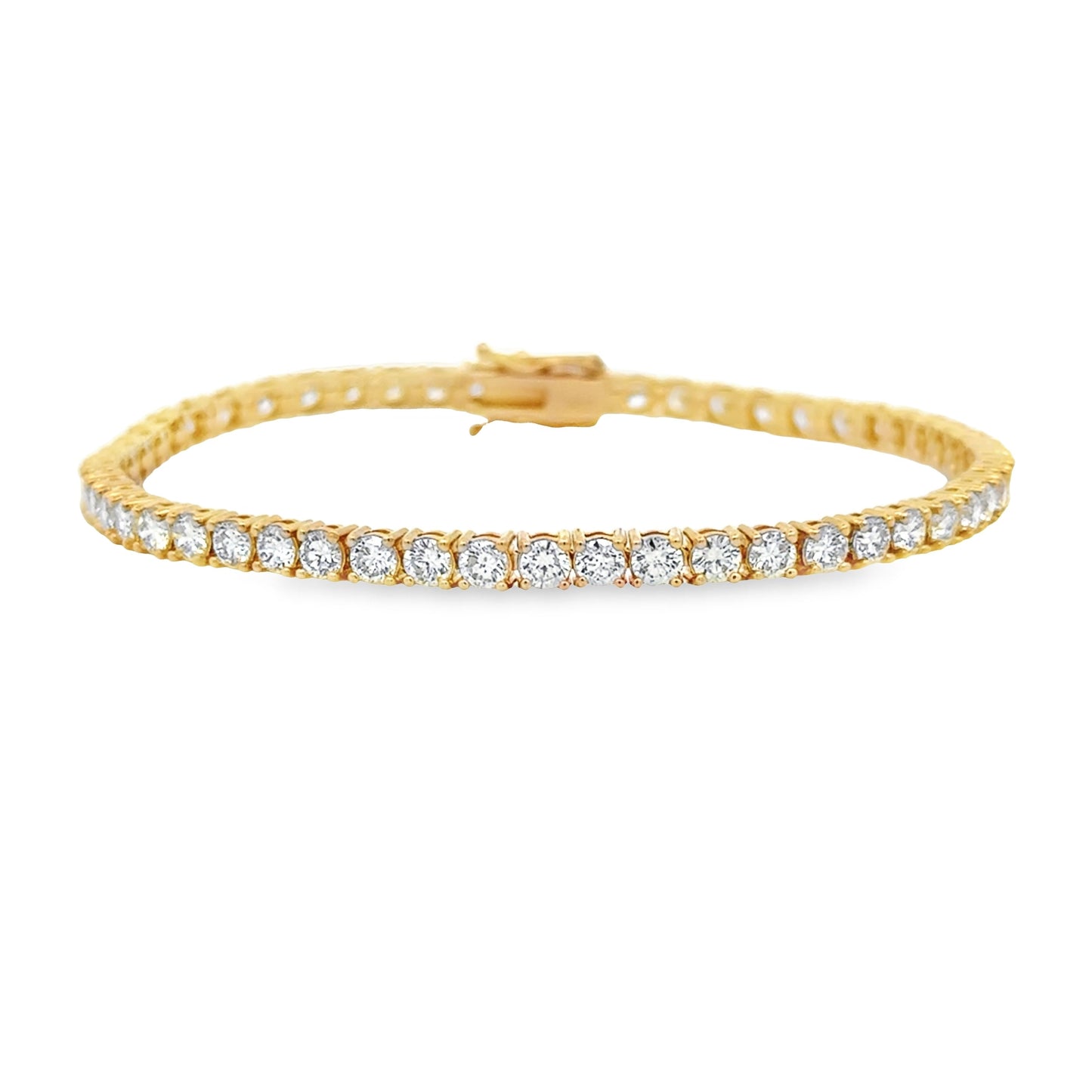 Natural 5.50ct Diamond Tennis Bracelet 18KT Yellow Gold Bids.com