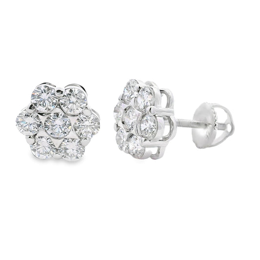 1.87ct Lab Grown Diamond Earrings Sterling Silver Bids.com