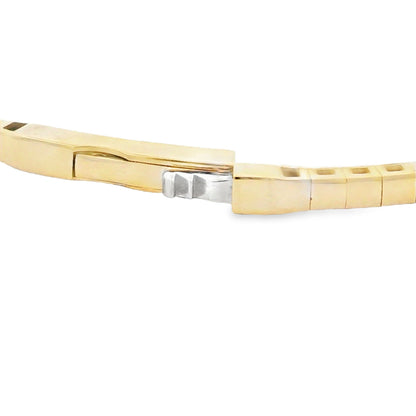 Genuine 1.00ct Diamond Bangle Bracelet 14KT Yellow Gold Bids.com