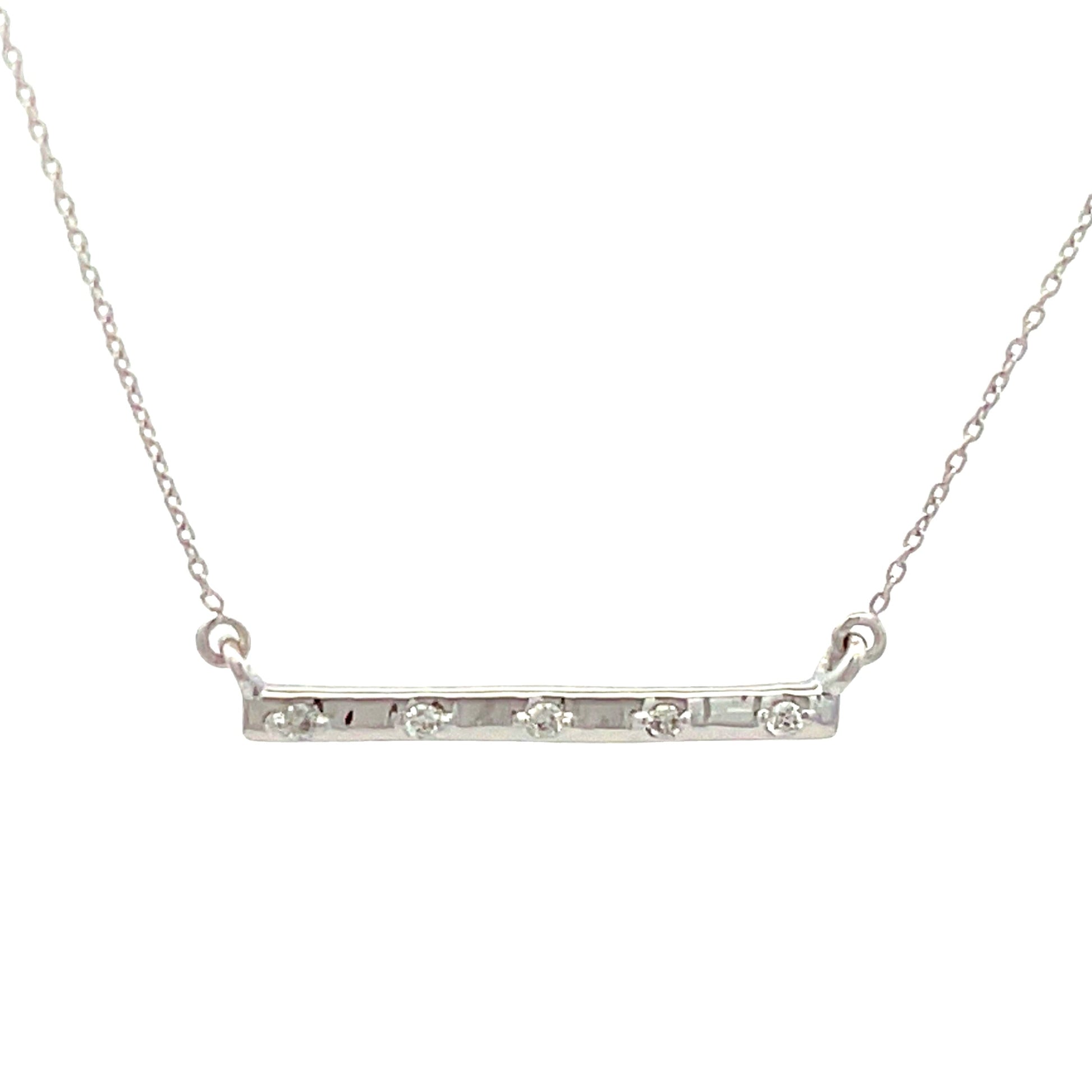 Natural .05ct Diamond Fashion Pendants 14KT White Gold Bids.com
