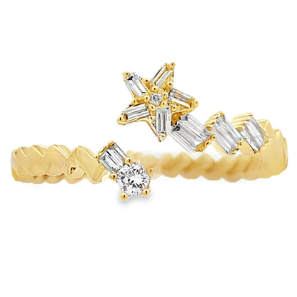 Genuine .17ct Diamond Ring 14KT Yellow Gold Bids.com