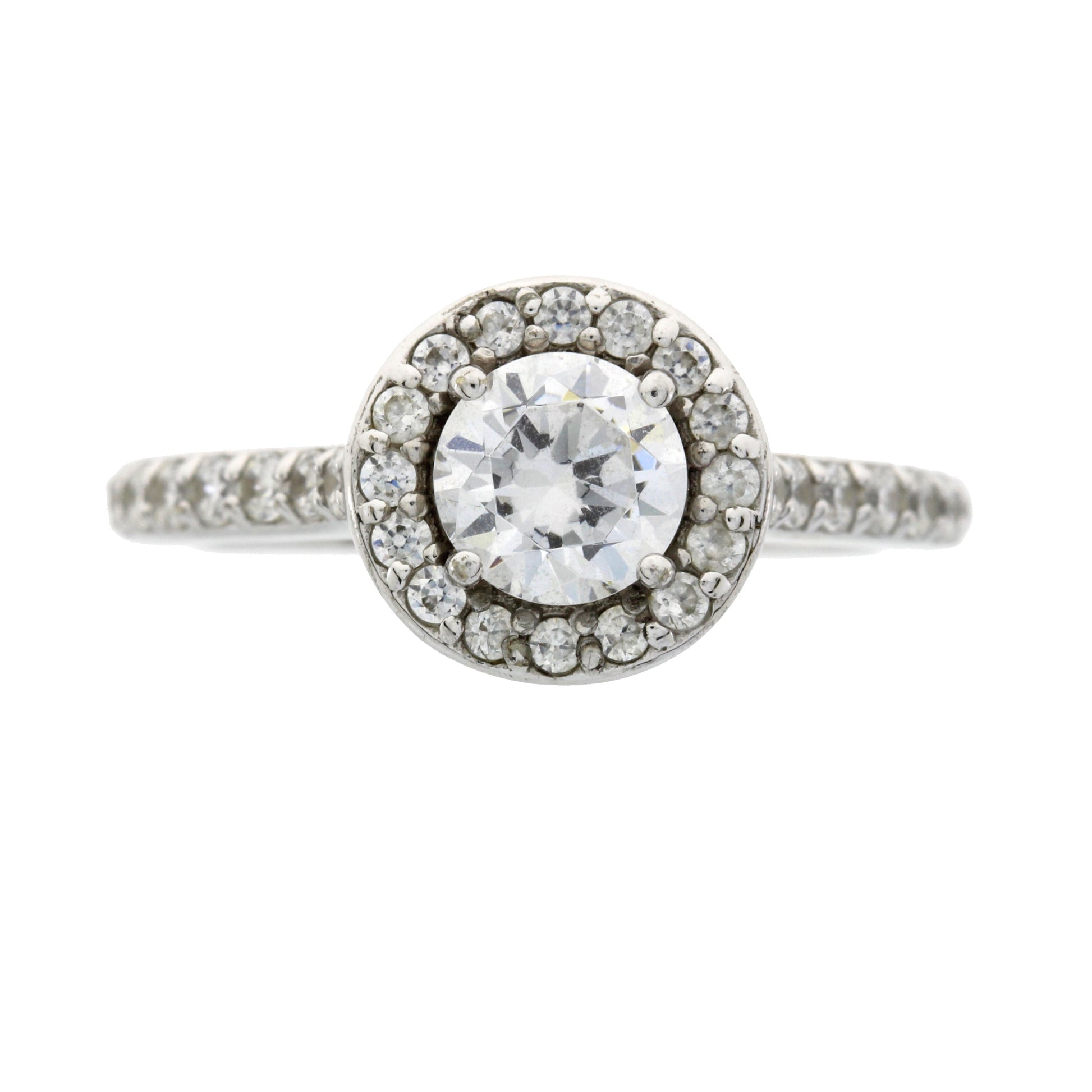 Genuine Cubic Zirconium Ring Sterling Silver Bids.com