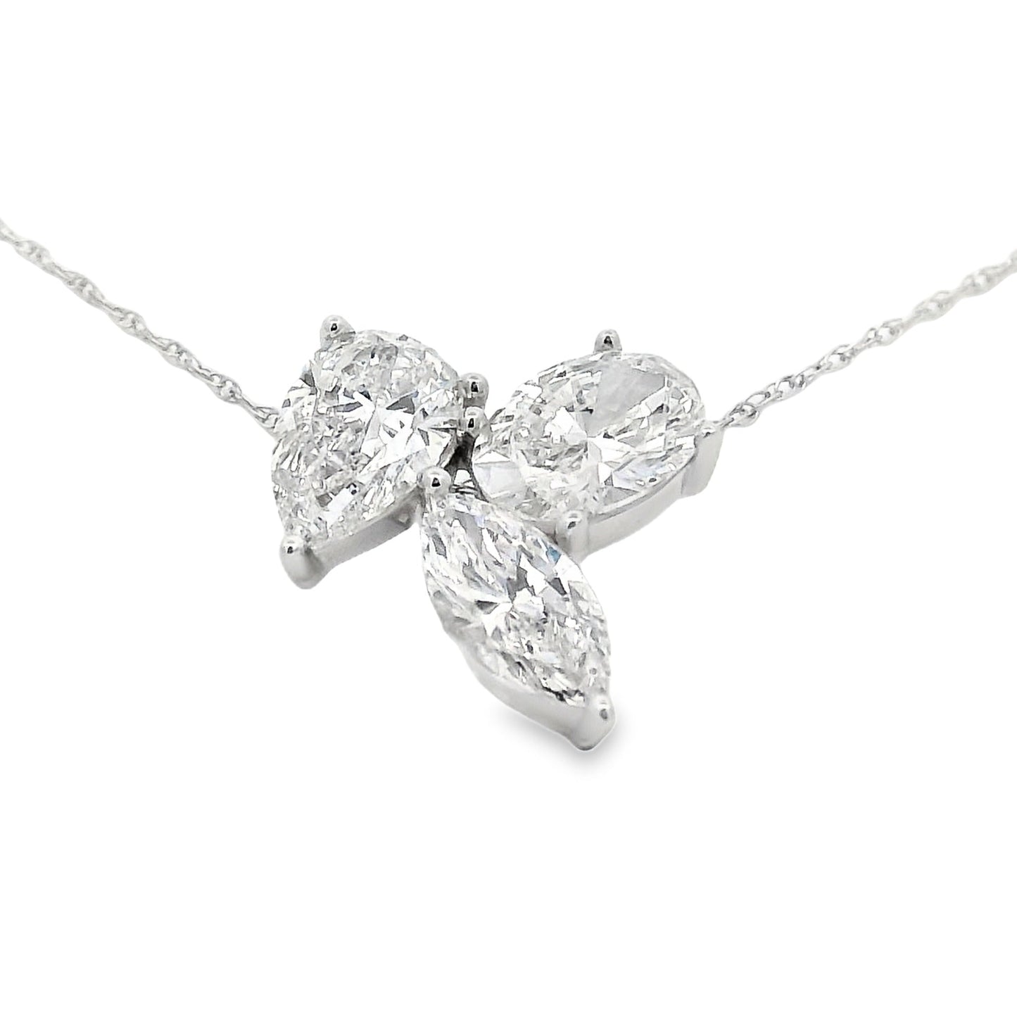 Lab Grown Diamond Fashion Pendants 14KT White Gold Bids.com