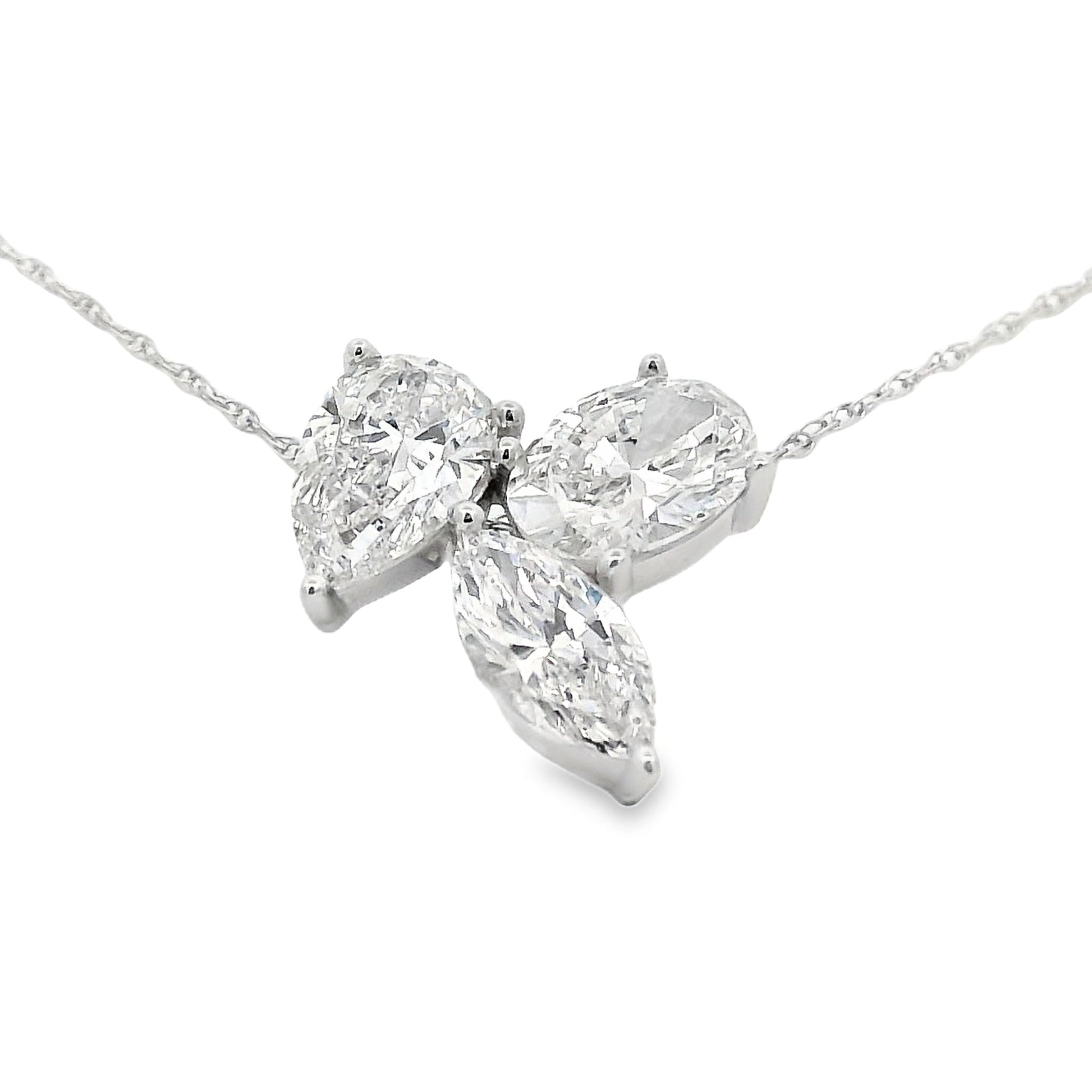 Lab Grown Diamond Fashion Pendants 14KT White Gold Bids.com