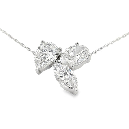 Lab Grown Diamond Fashion Pendants 14KT White Gold Bids.com