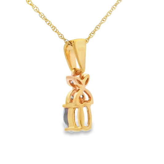 Tanzanite Diamond Fashion Pendants 10KT Yellow Gold Bids.com