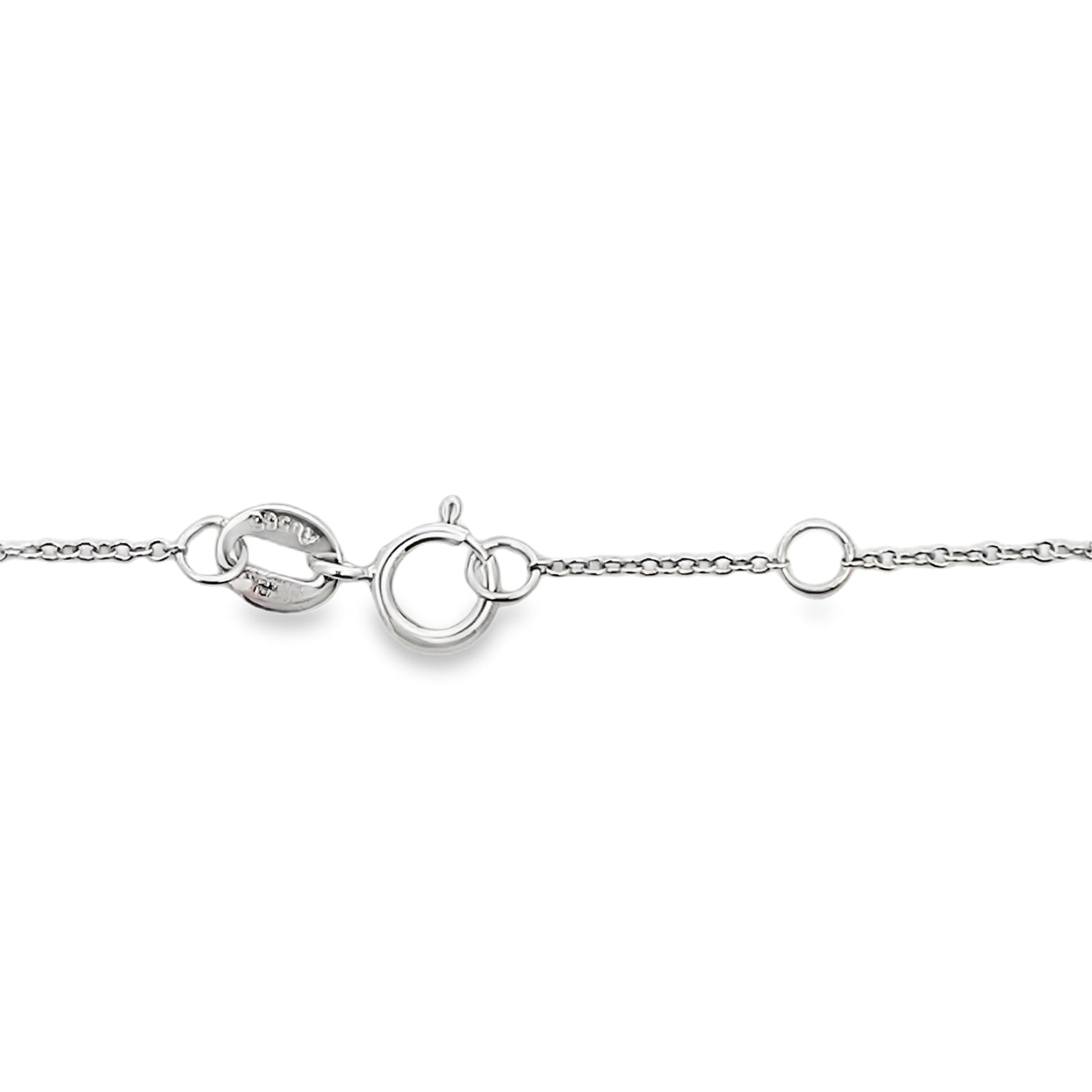 Natural .25ct Ruby Diamond Bracelet 14KT White Gold Bids.com