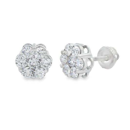 1.39ct Lab Grown Diamond Earrings Sterling Silver Bids.com